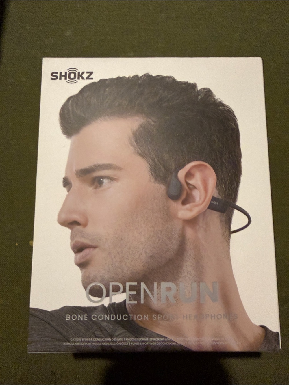 Shokz OpenRun On-Ear Bone Conduction Headphones — Black